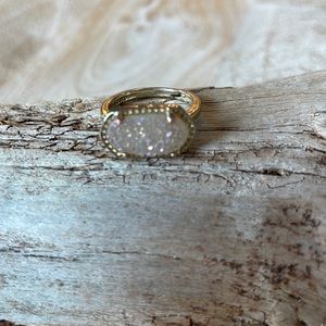 Kendra Scott gold vermeil Elisa ring in iridescent druzy